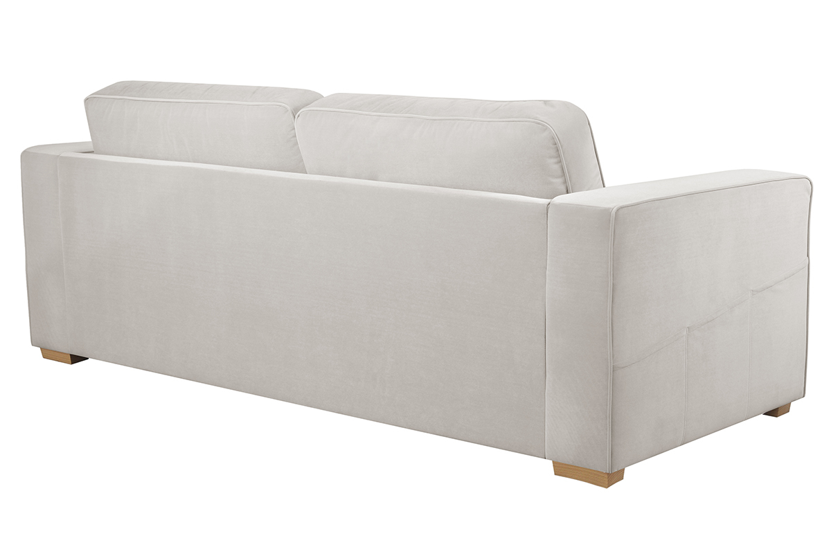 Design-Sofa aus mattgrauem Samt 3-Sitzer GOTTA