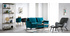 Design-Sofa aus Samt Petrolblau 3 Plätze CLIFF