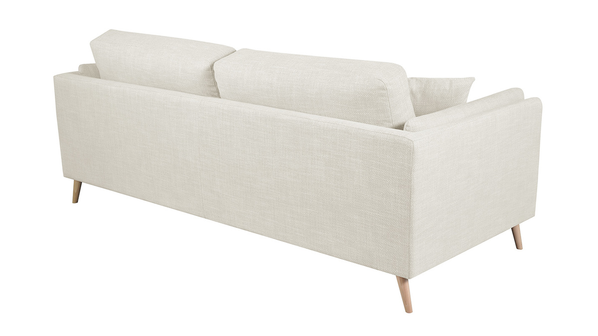 Design-Sofa beiger Stoff 3-Sitzer VOGUE
