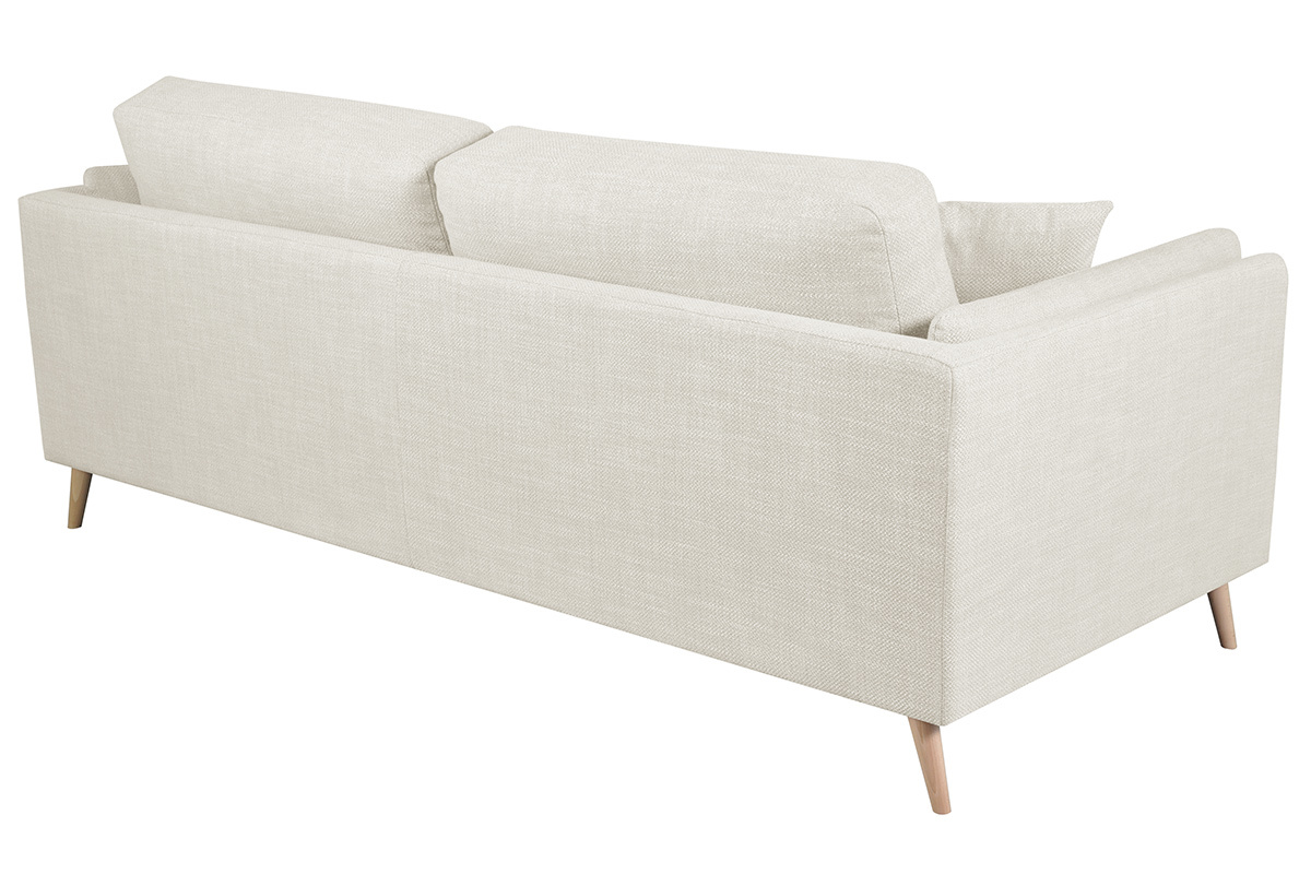 Design-Sofa beiger Stoff 3-Sitzer VOGUE