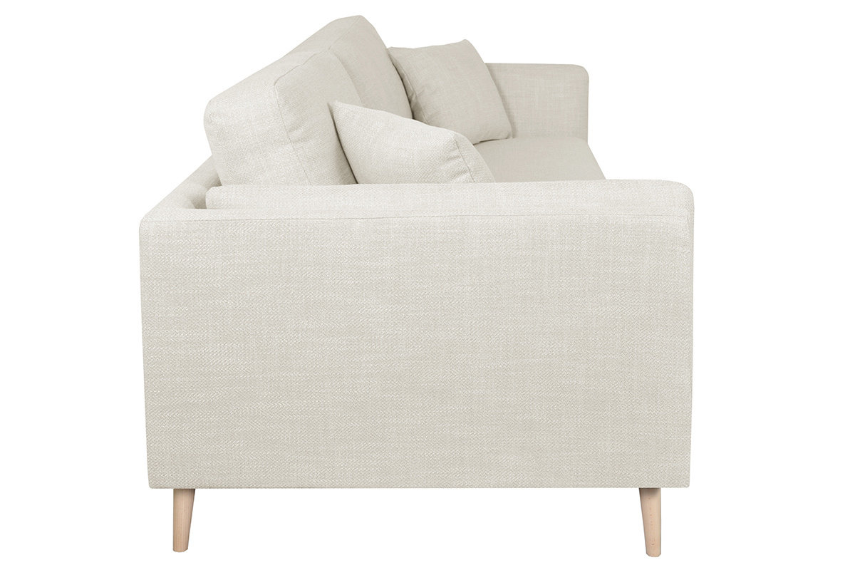 Design-Sofa beiger Stoff 3-Sitzer VOGUE