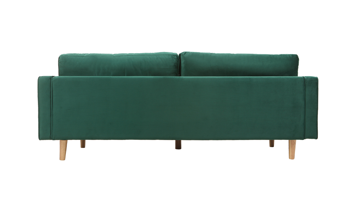 Design-Sofa fixiert - 3-4 Pltze - Samt Midnight Green - IMPERIAL