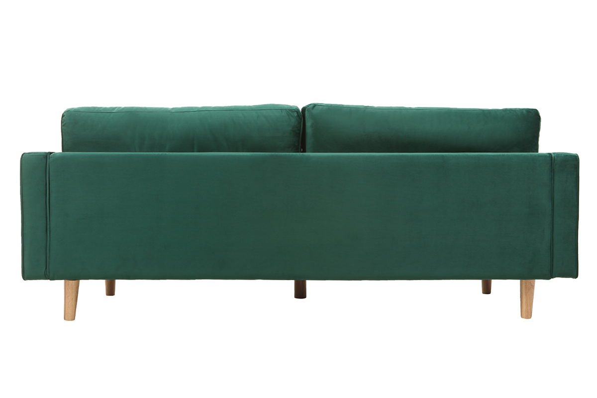 Design-Sofa fixiert - 3-4 Pltze - Samt Midnight Green - IMPERIAL