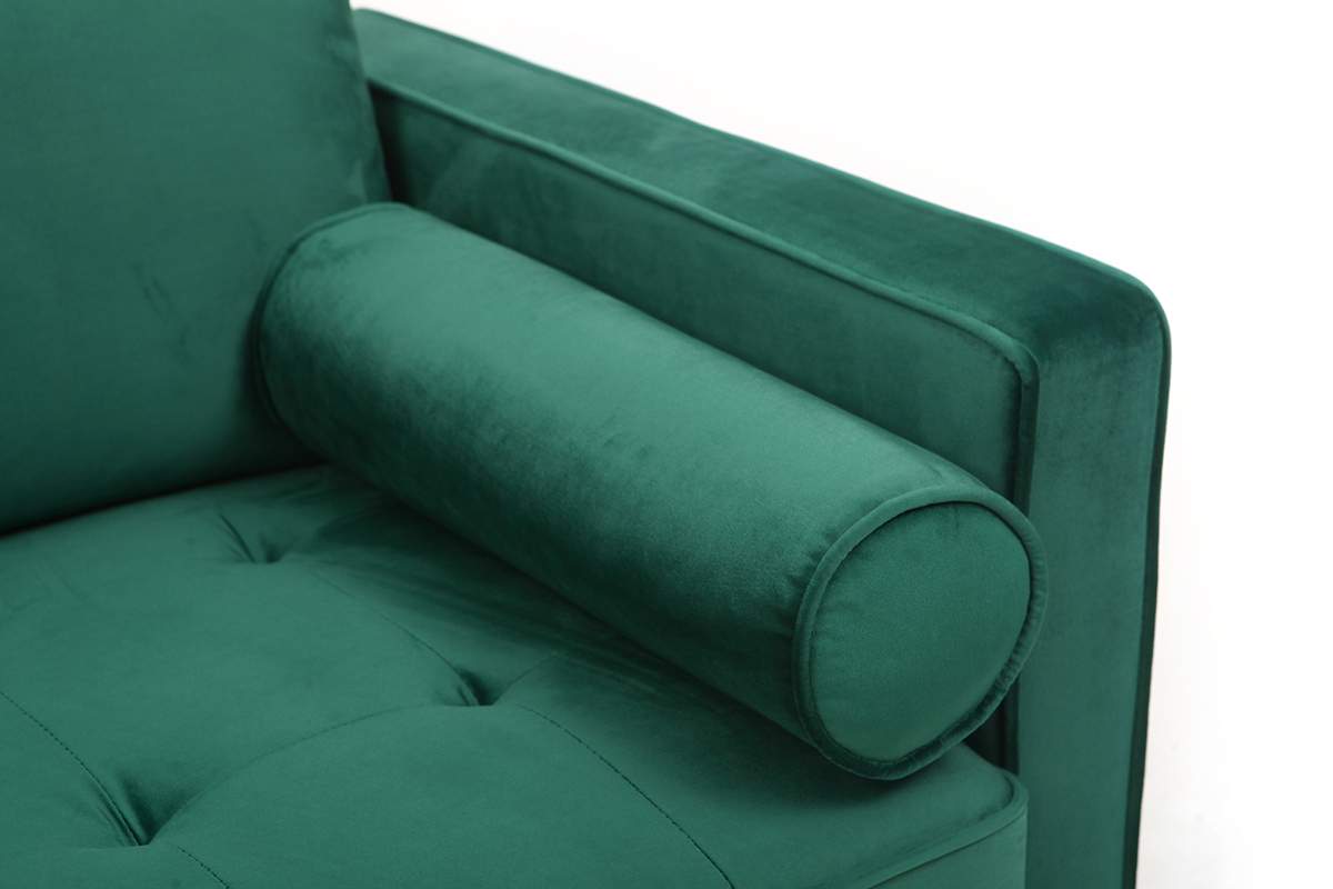 Design-Sofa fixiert - 3-4 Pltze - Samt Midnight Green - IMPERIAL