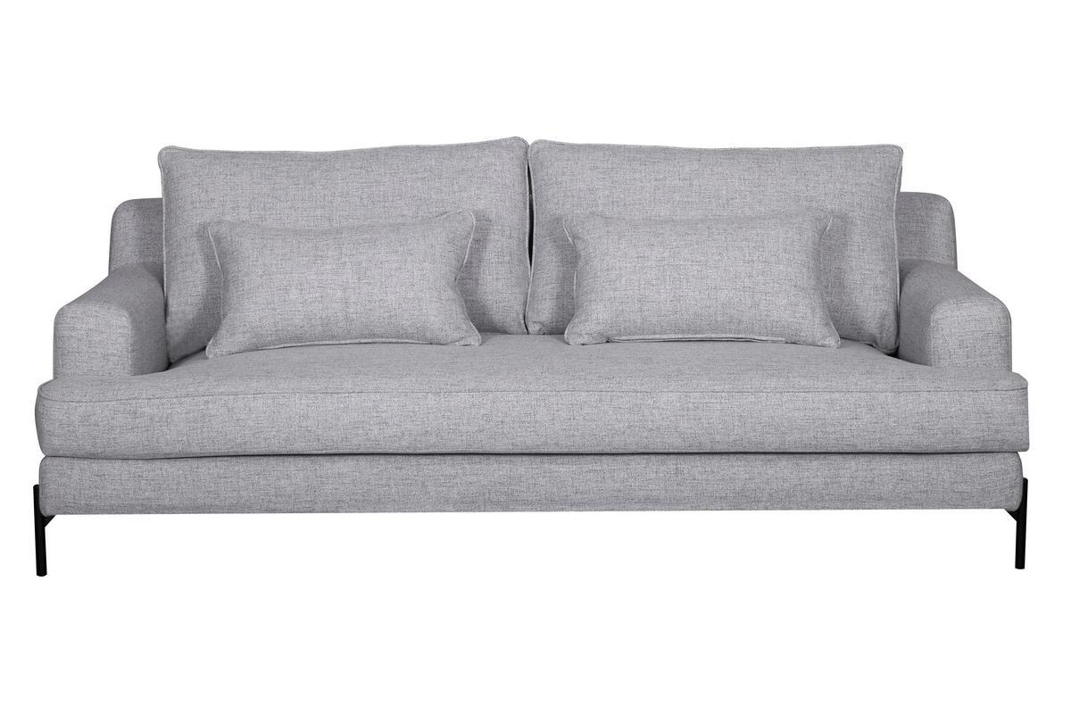 Design-Sofa grau melierter Stoff 4-Sitzer PUCHKINE