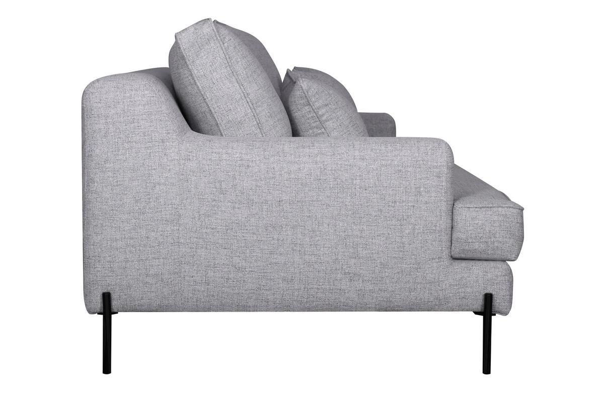 Design-Sofa grau melierter Stoff 4-Sitzer PUCHKINE