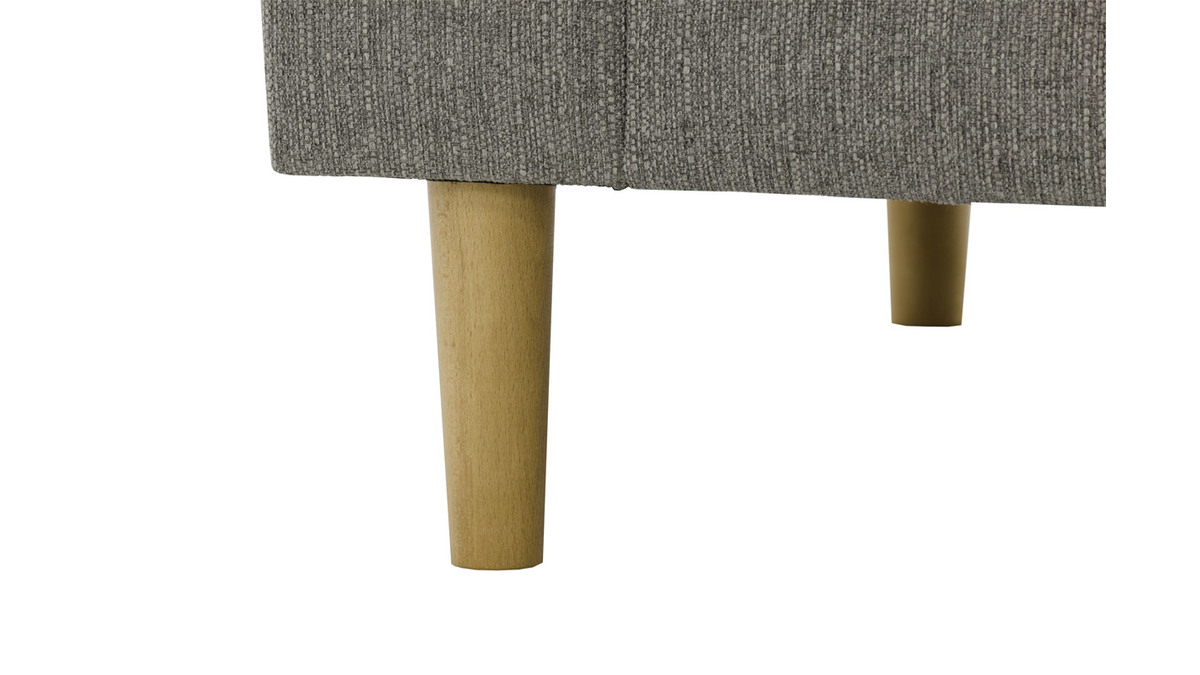 Design-Sofa hellgrauer Stoff 3-Sitzer FRANN