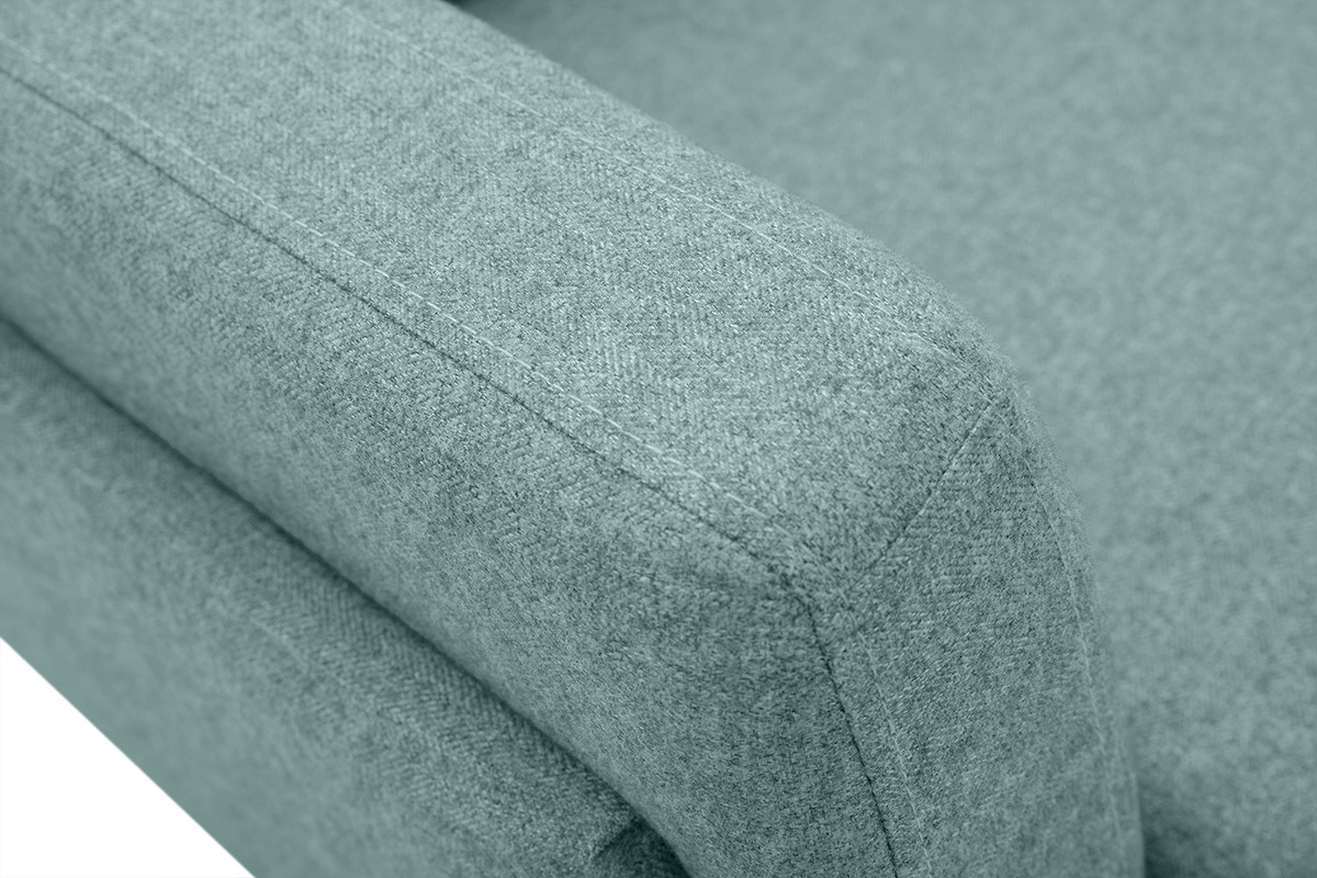 Design-Sofa im graugrnen Samtdesign mit schwarzem Metallfu 3-Sitzer MOSCO