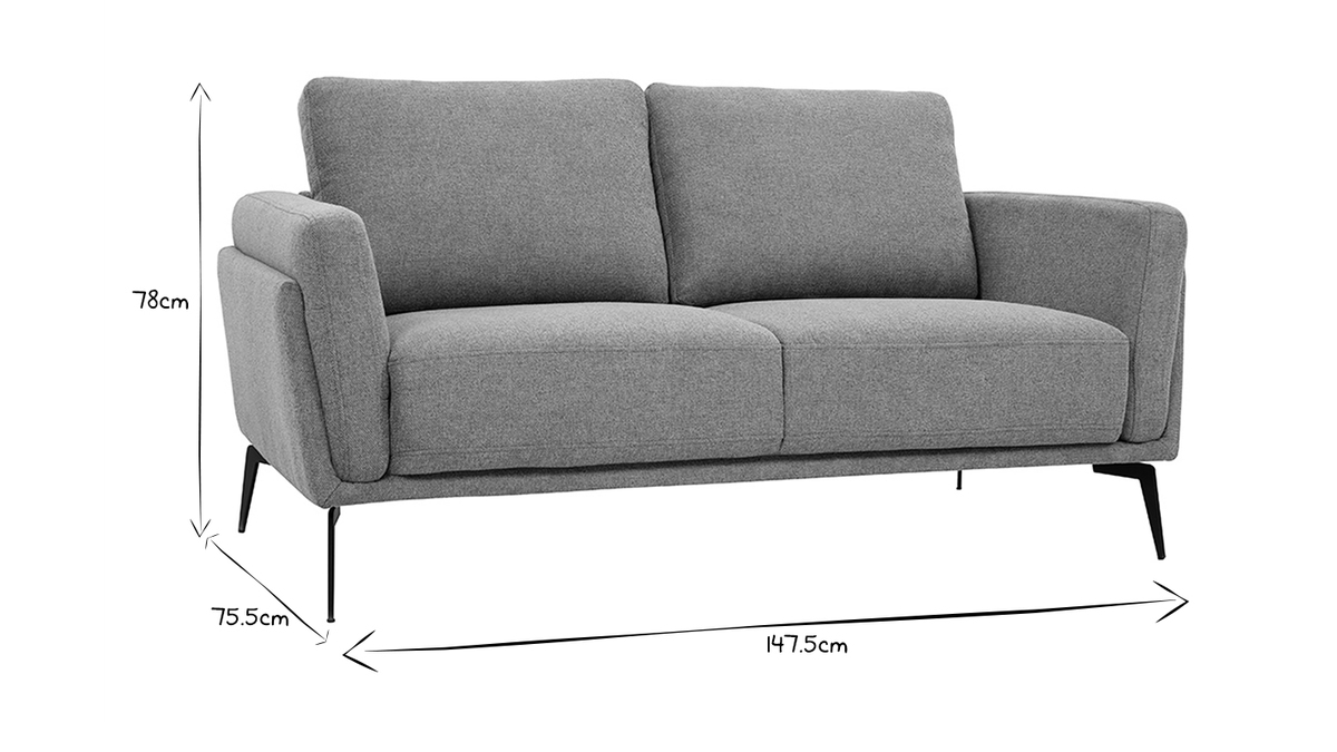 Design-Sofa im terracottafarbenem Samtdesign mit schwarzem Metallfu 2-Sitzer MOSCO