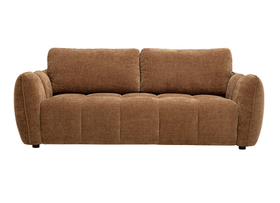 Design-Sofa mit 3 Sitzpl&auml;tzen aus Stoff mit samtartigem, strukturiertem Effekt in gebrannter Erde WONDER