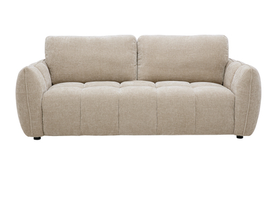 Design-Sofa mit 3 Sitzpl&auml;tzen aus stoff mit strukturierter samtoptik taupe WONDER