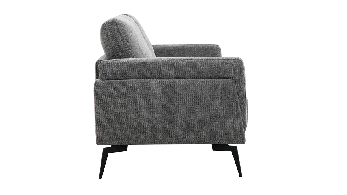 Design-Sofa mit grauem Stoff im Samtdesign 2-Sitzer MOSCO