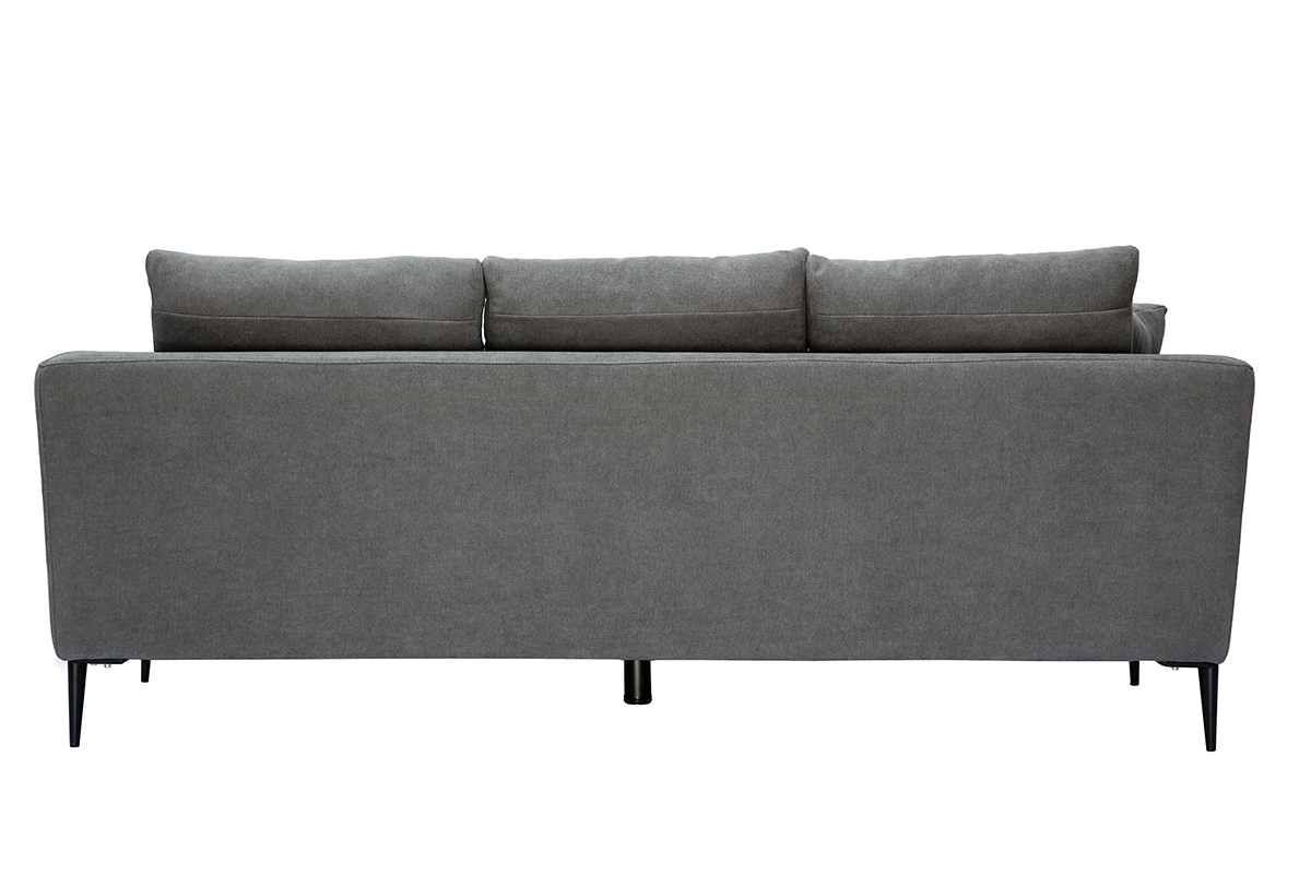 Design-Sofa mit Samteffekt grau 3-Sitzer JERRY