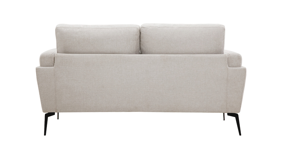 Design-Sofa mit Stoff im Samtdesign Beige 2-Sitzer MOSCO