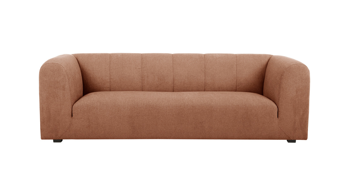 Design-Sofa mit Stoff im Samtdesign Terracotta 3-4-Sitzer OLIVEIRO