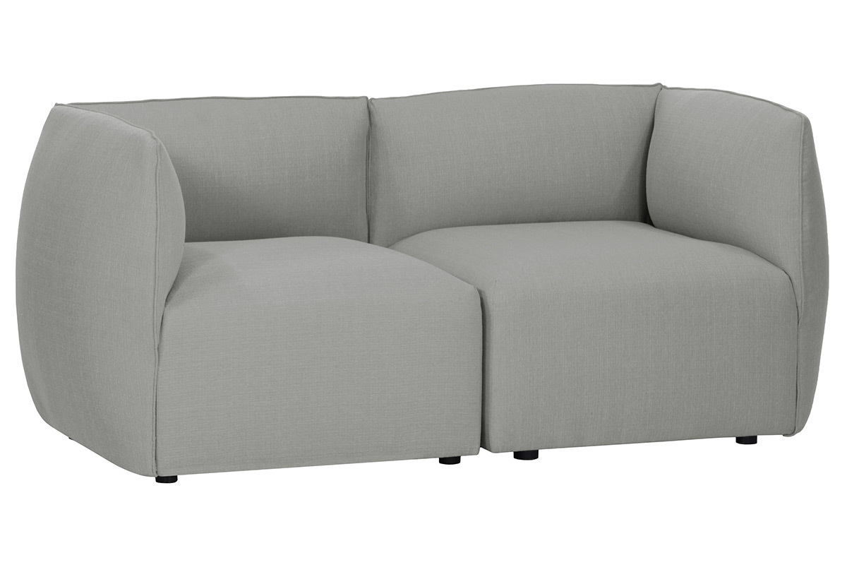 Design-Sofa Modular Grau 2-Sitzer MODULO