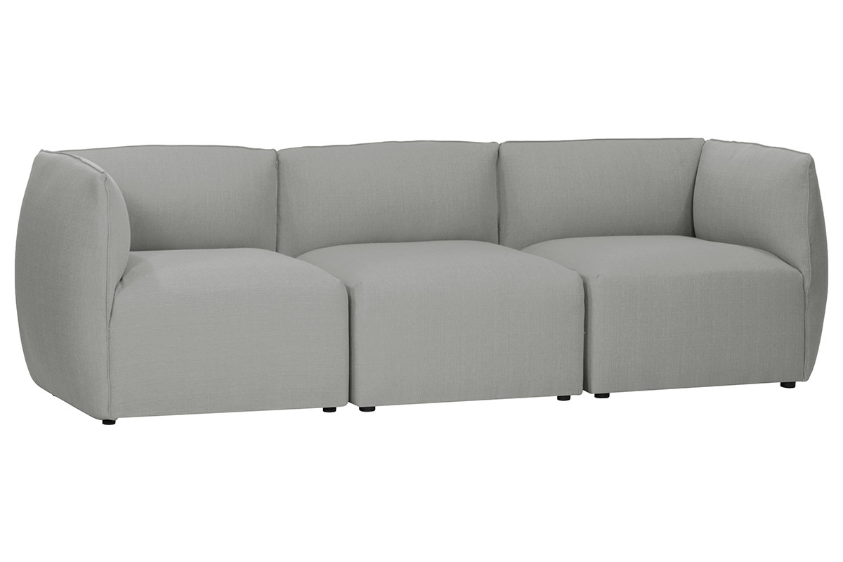 Design-Sofa Modular Grau 3-Sitzer MODULO