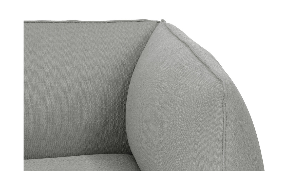 Design-Sofa Modular Grau 3-Sitzer MODULO
