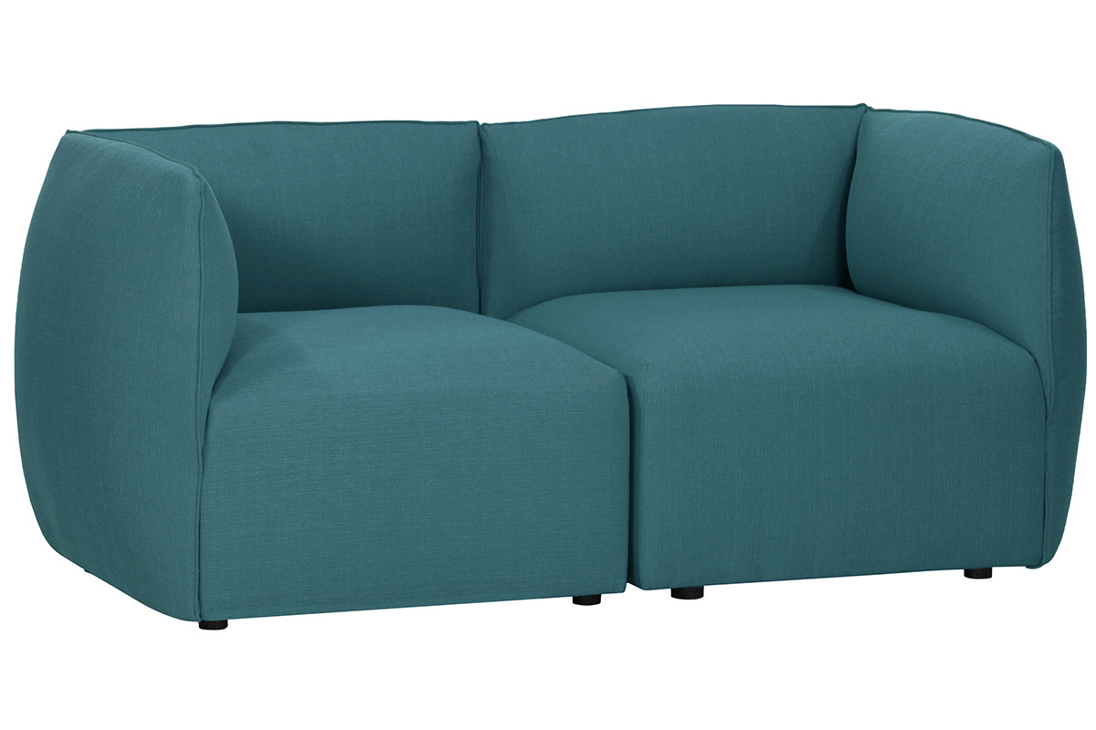 Design-Sofa Modular Stoff Blaugr�n 2-Sitzer MODULO