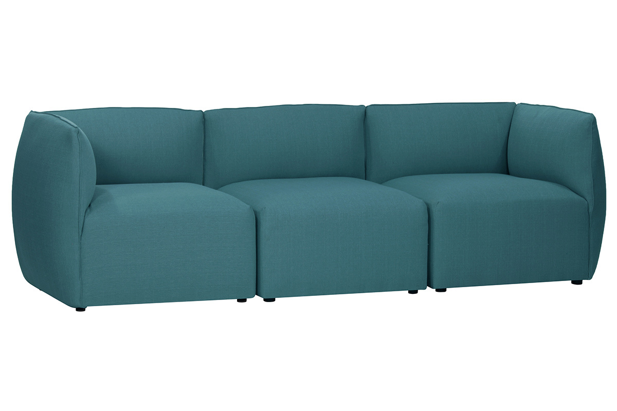 Design-Sofa Modular Stoff Blaugr�n 3-Sitzer MODULO