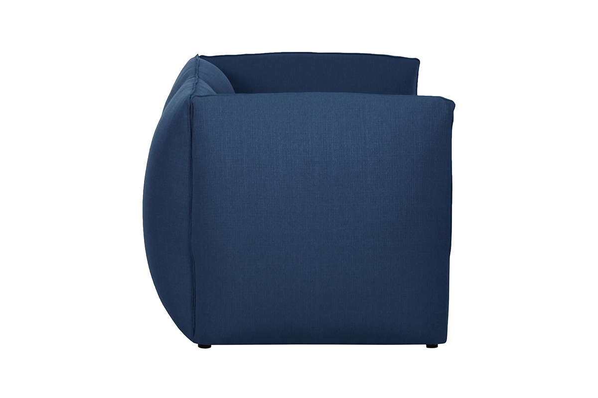 Design-Sofa Modular Stoff Dunkelblau 2-Sitzer MODULO