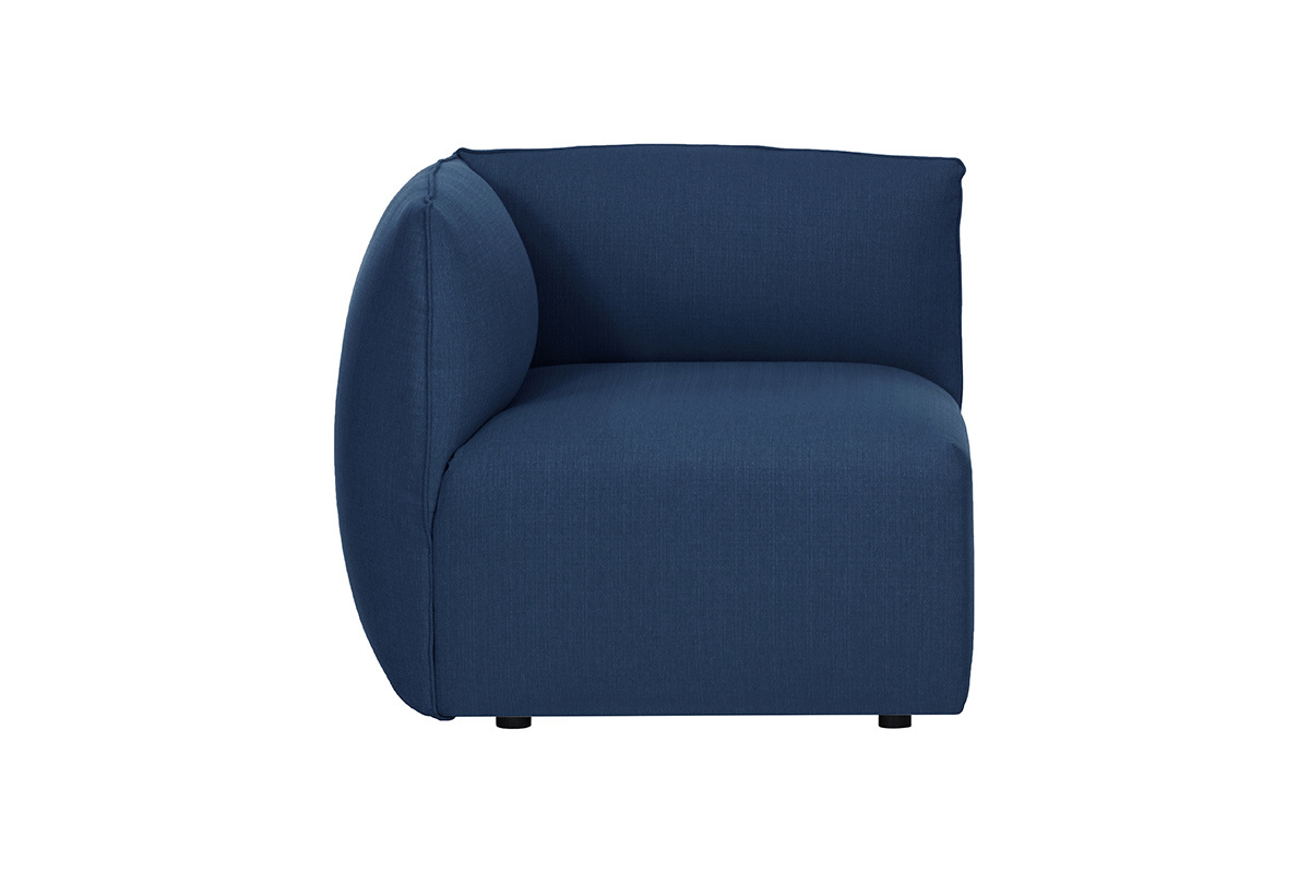 Design-Sofa Modular Stoff Dunkelblau 2-Sitzer MODULO