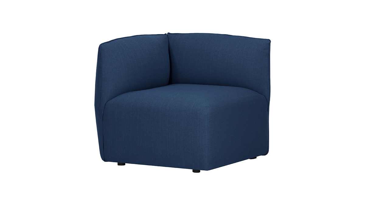 Design-Sofa Modular Stoff Dunkelblau 2-Sitzer MODULO