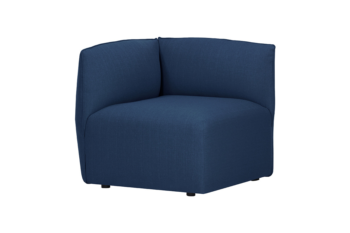 Design-Sofa Modular Stoff Dunkelblau 2-Sitzer MODULO