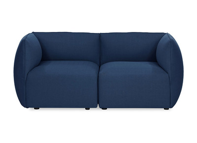 Design-Sofa Modular Stoff Dunkelblau 2-Sitzer MODULO