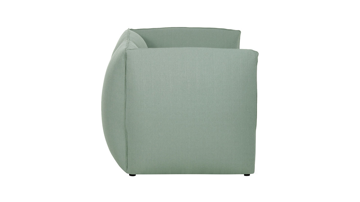 Design-Sofa Modular Stoff Gletscherblau 2-Sitzer MODULO