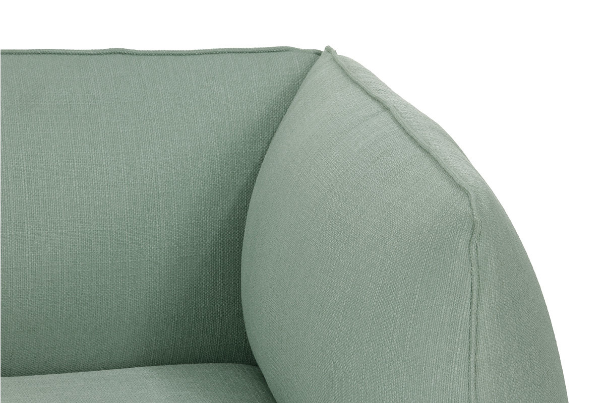 Design-Sofa Modular Stoff Gletscherblau 2-Sitzer MODULO