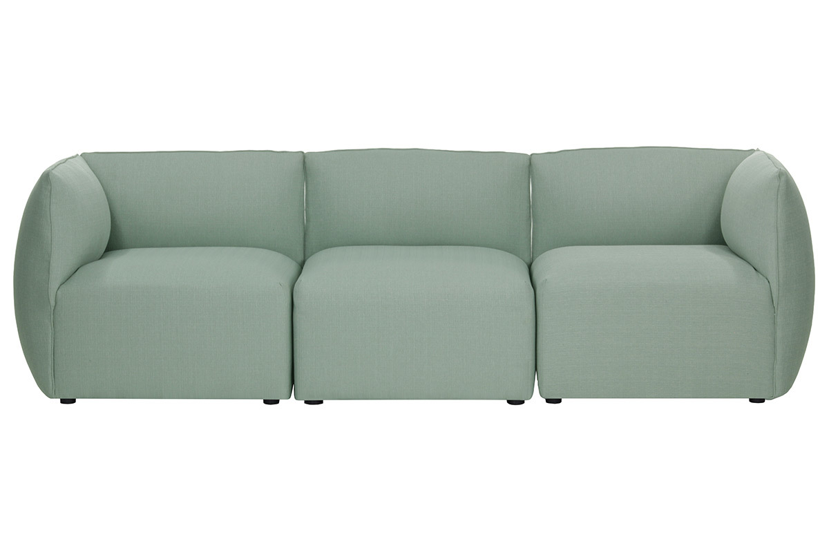Design-Sofa Modular Stoff Gletscherblau 3-Sitzer MODULO
