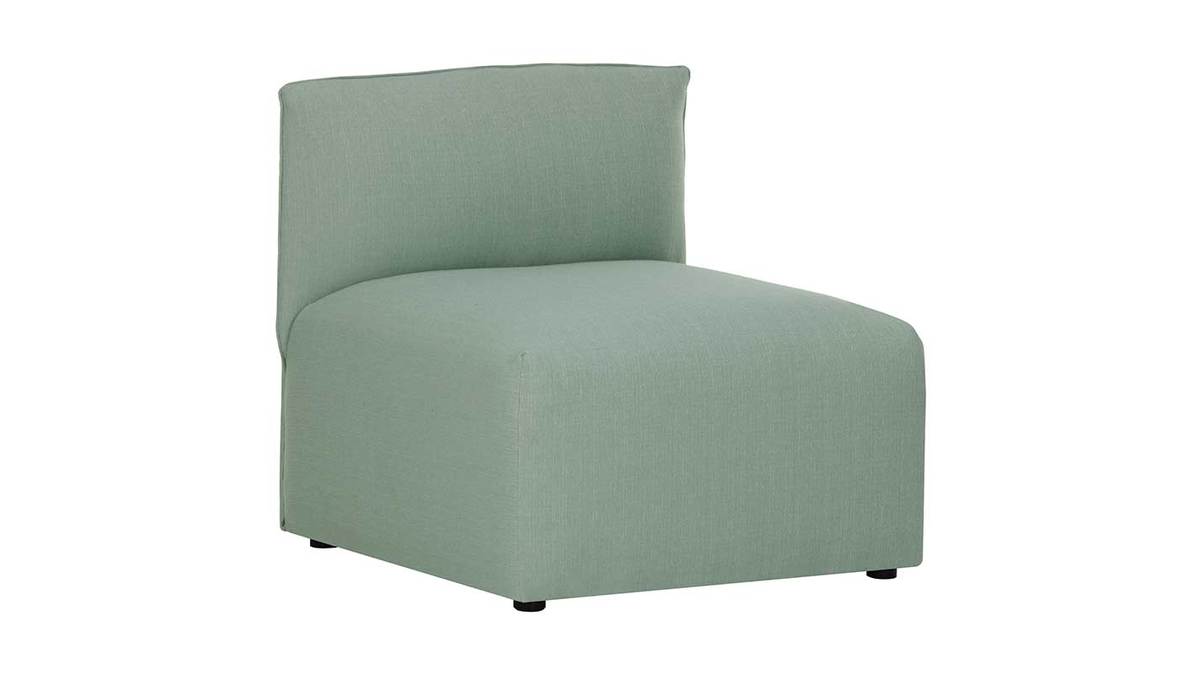 Design-Sofa Modular Stoff Gletscherblau 3-Sitzer MODULO