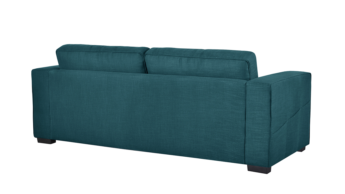 Design-Sofa pfauenblauem Stoff 3-Sitzer GOTTA