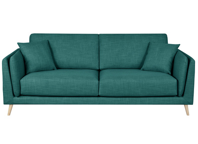 Design-Sofa pfauenblauem Stoff 3-Sitzer VOGUE