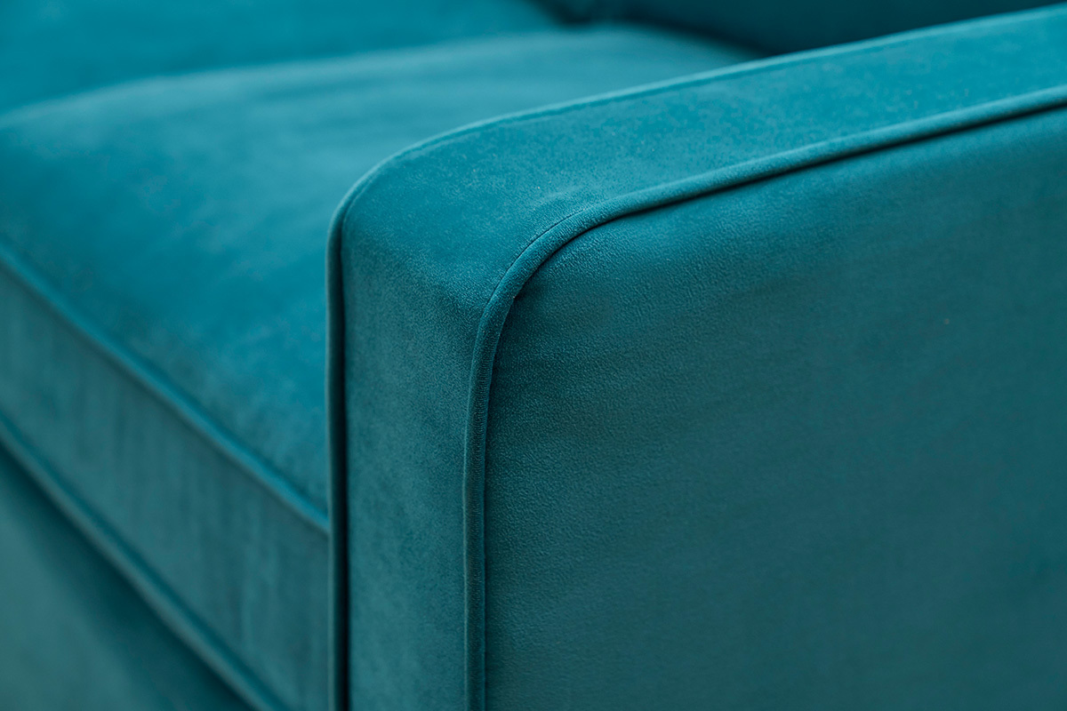 Design-Sofa Samt Smaragdgr�n 3-Sitzer BROOKLYN