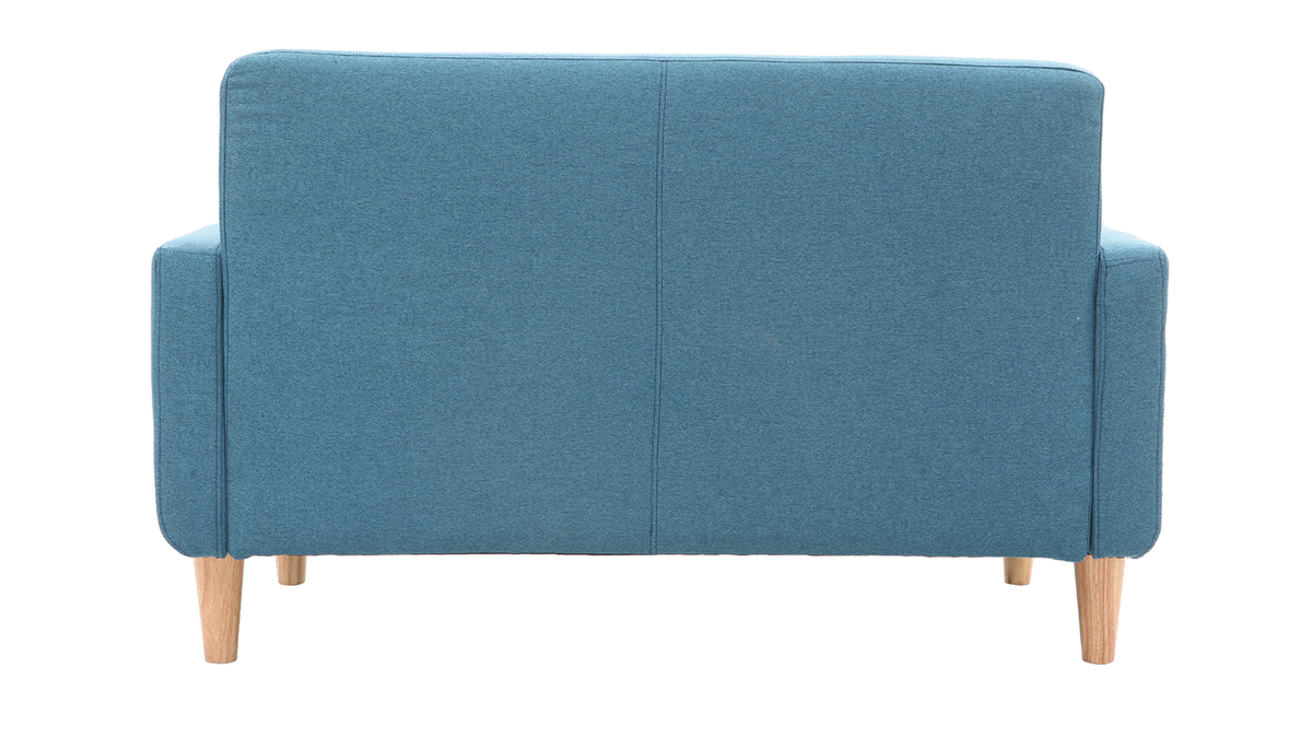 Design-Sofa skandinavisch blaugrüner Stoff 2-Sitzer LUNA