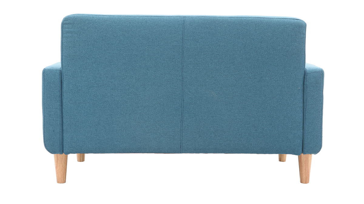 Design-Sofa skandinavisch blaugrner Stoff 2-Sitzer LUNA