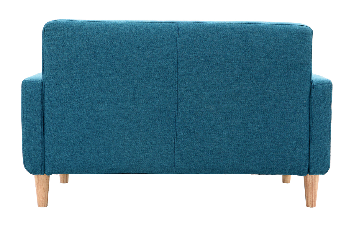 Design-Sofa skandinavisch blaugrner Stoff 2-Sitzer LUNA