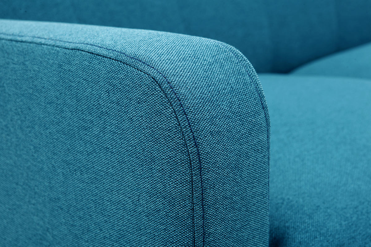 Design-Sofa skandinavisch blaugrner Stoff 2-Sitzer LUNA