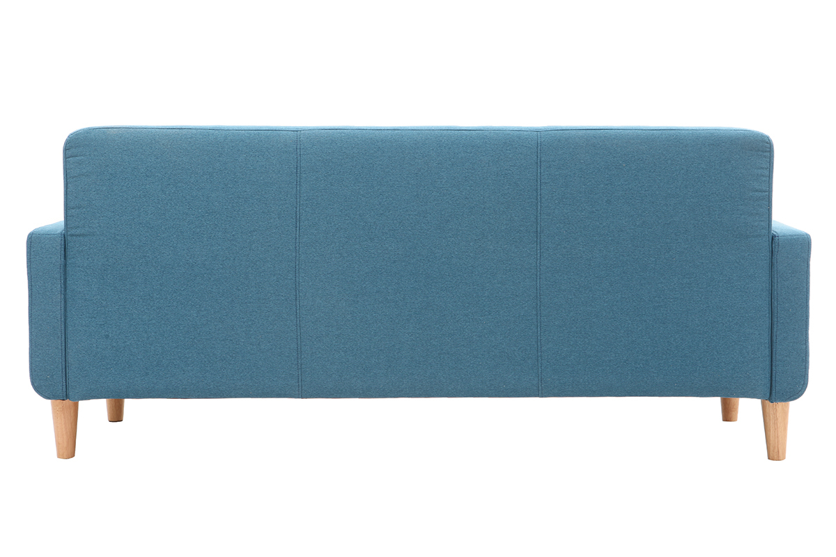 Design-Sofa skandinavisch blaugrner Stoff 3-Sitzer LUNA