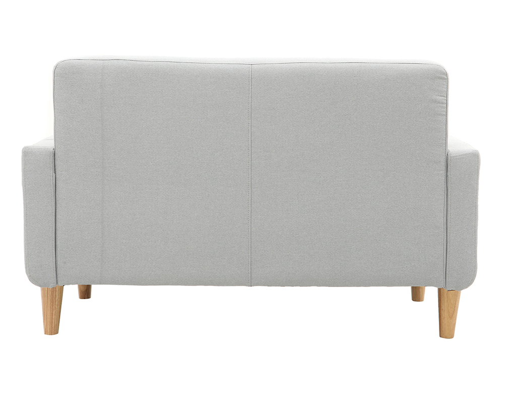 Design-Sofa skandinavisch hellgrauer Stoff 2-Sitzer LUNA - Face Design-Sofa skandinavisch hellgrauer Stoff 2-Sitzer LUNA