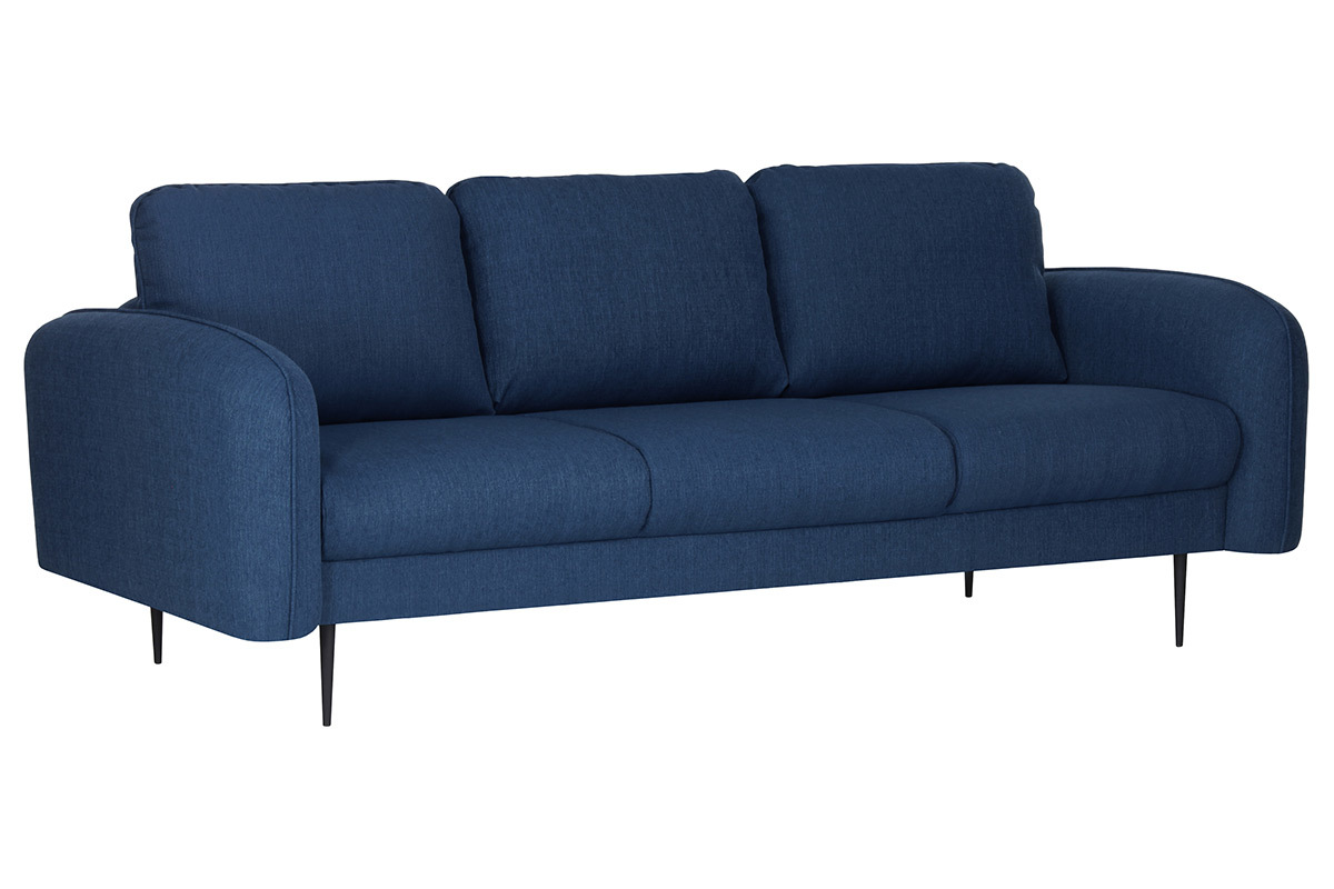 Design-Sofa Stoff Dunkelblau 3-Sitzer SIDI