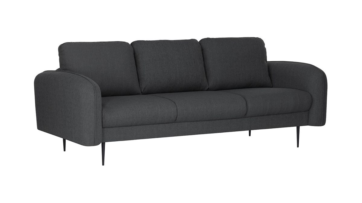 Design-Sofa Stoff Dunkelgrau 3-Sitzer SIDI