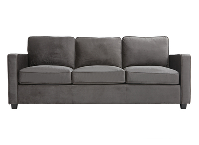 Design-Sofa Velours Dunkelgrau 3-Sitzer BROOKLYN