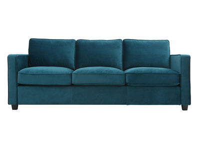 Design-Sofa Velours Smaragdgr&uuml;n 3-Sitzer BROOKLYN