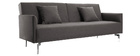 Design-Sofa verstellbar 3 Plätze Hellgrau ELIN