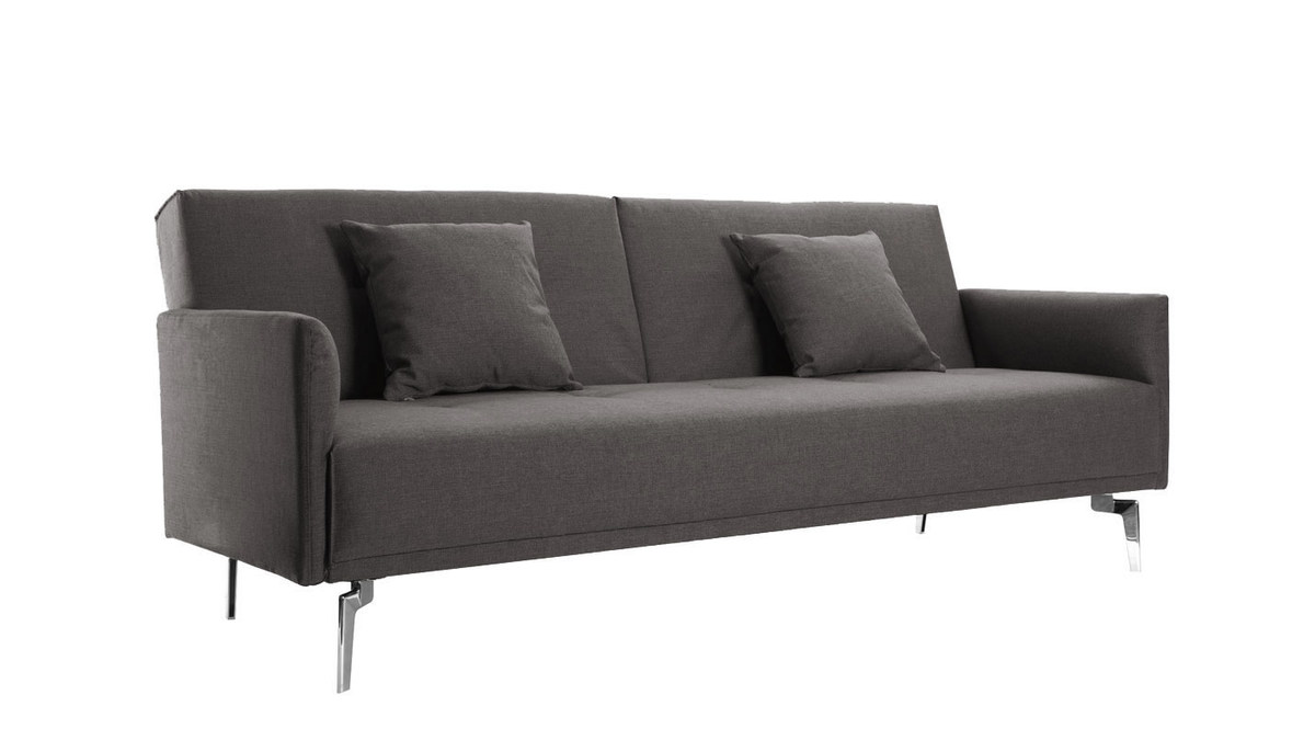 Design-Sofa verstellbar 3 Pltze Hellgrau ELIN