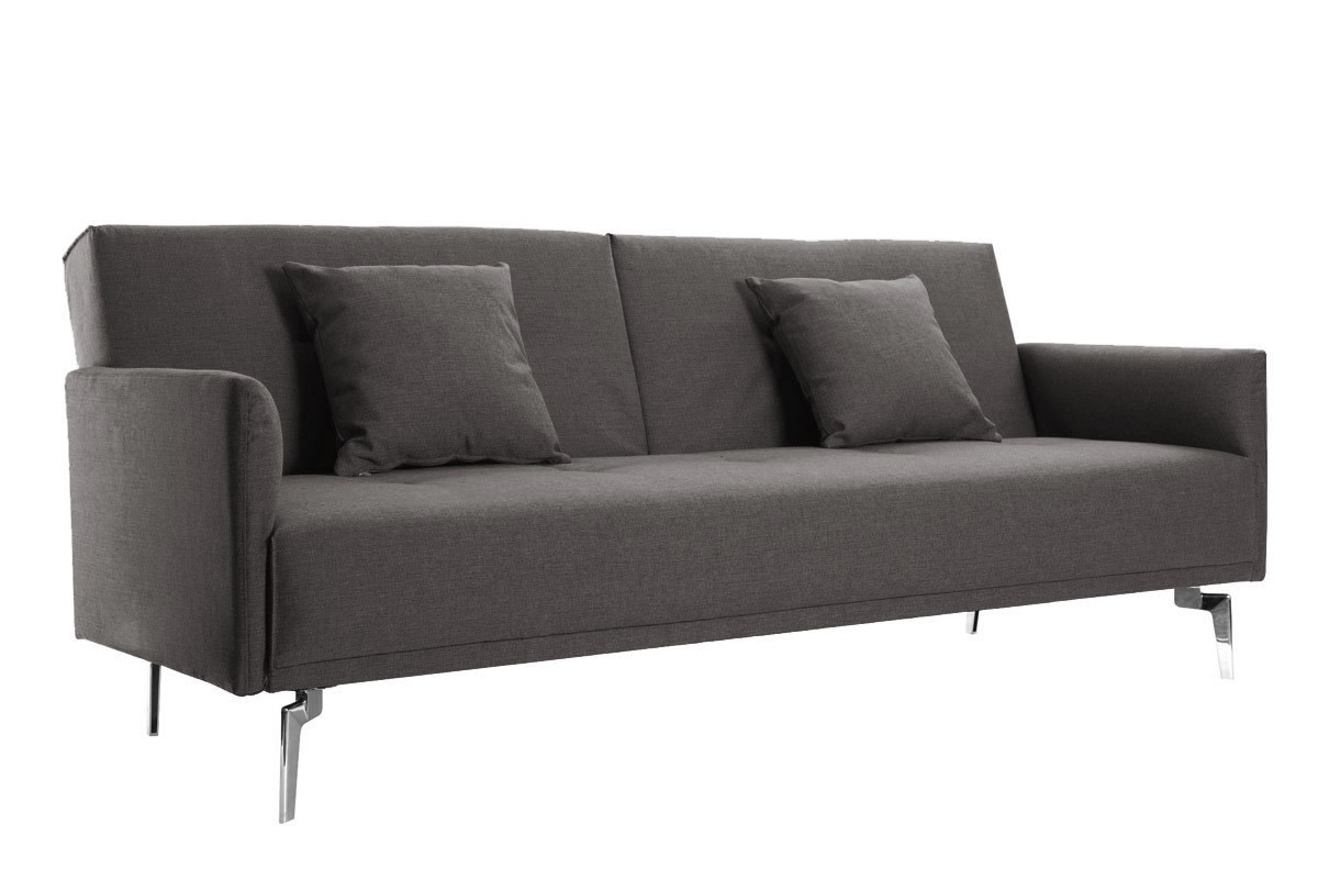 Design-Sofa verstellbar 3 Pltze Hellgrau ELIN