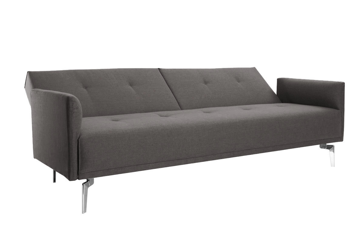 Design-Sofa verstellbar 3 Pltze Hellgrau ELIN